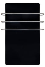 Load image into Gallery viewer, Glass Electrical Infrared Heating Panel - With Towel Rail - Black 700W