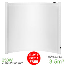 Load image into Gallery viewer, Curve Electric Infrared Heating Panel - White 250W