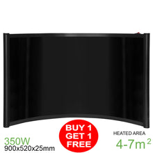 Load image into Gallery viewer, Curve Electric Infrared Heating Panel - Black 350W