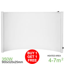 Load image into Gallery viewer, Curve Electric Infrared Heating Panel - White 350W